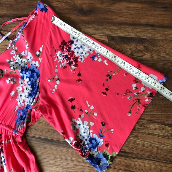 Torrid Coral Floral Print Dress w/ Sleeves - Picture 8 of 8